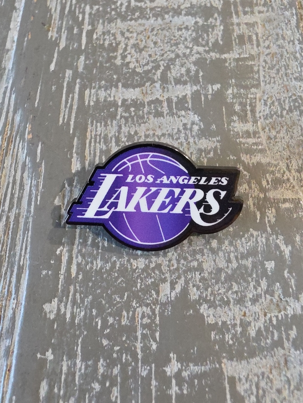NBA Los Angeles Lakers Lapel Enamel Pin – LA Purple Logo Basketball